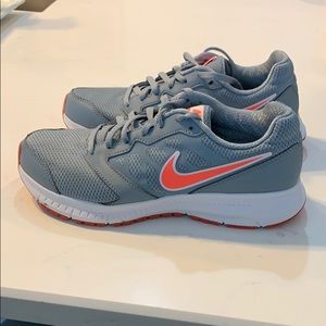Nike Downshifter Running Shoes Neon Coral Gray 6.5